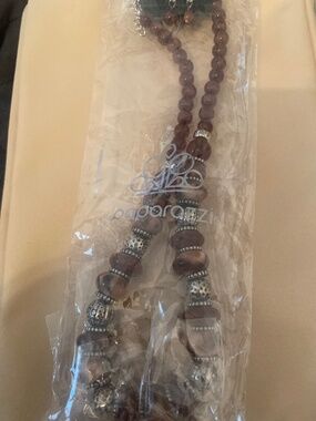 Paparazzi cheetah bead necklace and earrings